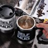 Double Insulated Stainless Steel Automatic Self Stirring Coffee Mug 450ml - Display