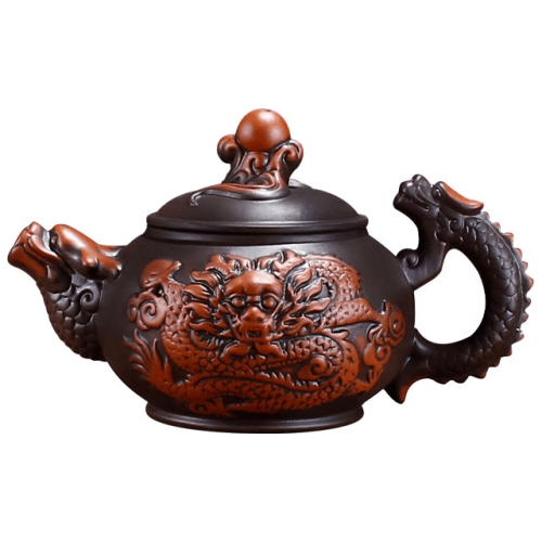 Dragon Art Classical Handmade Purple Clay Teapot - 350ml