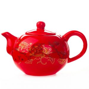 Peony Flower Art Porcelain Teapot - 200ml