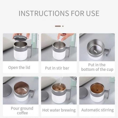 Self Stirring Auto Magnetic Mug - Instructions