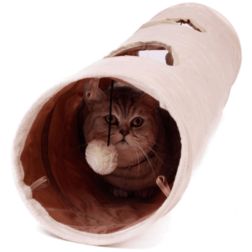 One Way Collapsible Cat Play Tunnel - Front View Display