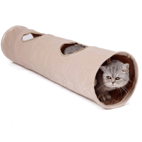 One Way Collapsible Cat Play Tunnel - Side View