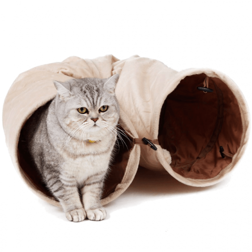 One Way Collapsible Cat Play Tunnel - U Tunnel Cat Display