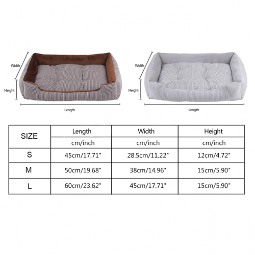 Soft Fleece Dog Bed - Dimensions