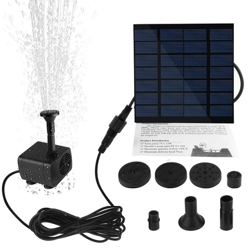 Solar Powered Fountain Pump Kit - Display 1