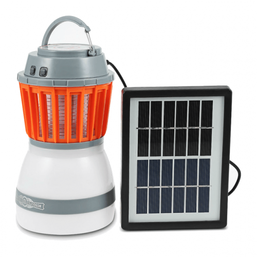 Solar Powered Portable Mosquito Repellent Zapper with LED Light