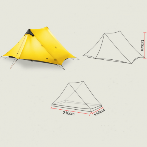 Ultralight 2 Person Camping Tent - Dimension