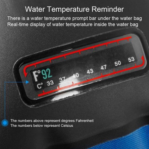 20 L Solar Heated Shower Bag - Temperature Gauge