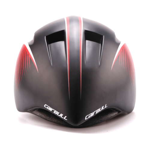 Aerodynamic Ventilated Bicycle Helmet with Visor - Back View