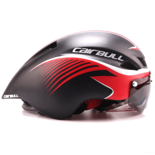 Aerodynamic Ventilated Bicycle Helmet with Visor