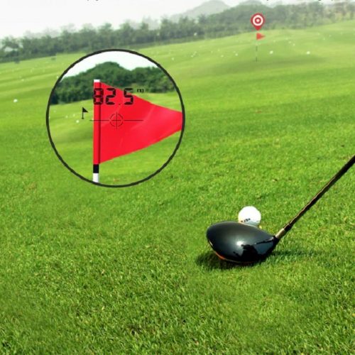 Compact Golf Distance Finder - Distance Mode