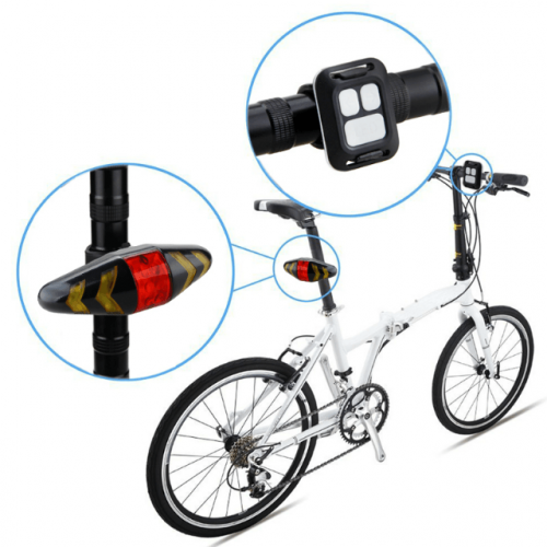 LED Bicycle Turn Signal Rear Light with Remote Control - Product Demo