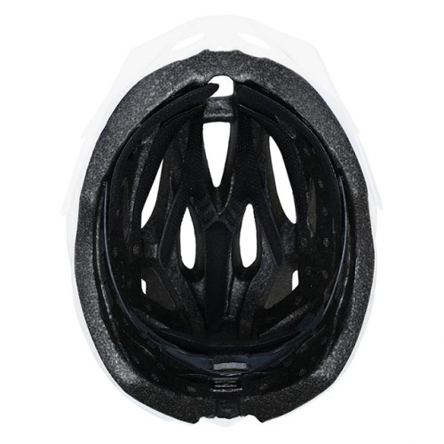Ventilated Lightweight White Bicycle Helmet - Bottom View