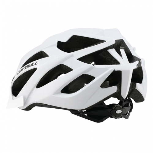 Ventilated Lightweight White Bicycle Helmet - Side View