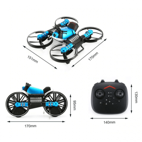Motorcycle Transformation Mini Quadcopter Drone - Dimension