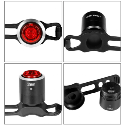 Rechargeable Mini LED Bicycle Rear Light - All Views