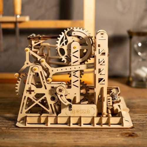 DIY Marble Run Coaster Wooden Model Kit - Lift Display