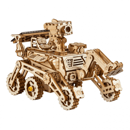 DIY Solar Powered Robot Space Vehicle Wooden Model Kit - Curiosity Rover