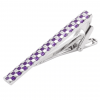 Lattice Enamel Tie Clip - Purple