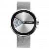 Turntable Statement Stainless Steel Mesh Watch - Silver Mesh