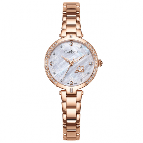 Crystal Stainless Steel Watch - Rose Gold