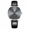 Minimalist Ultra Thin Leather Watch - Black