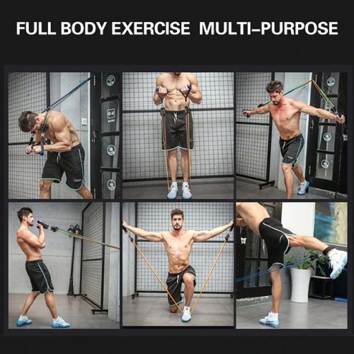 11 Pc Resistance Tube Set - Full Body Exercise