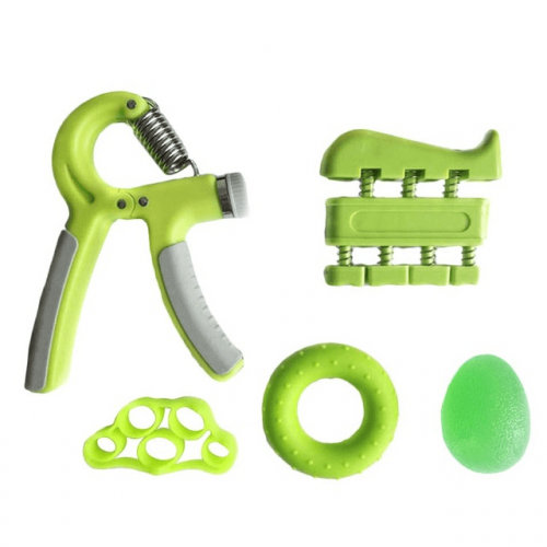 5 Piece Hand Grip Strengthener Set - Green