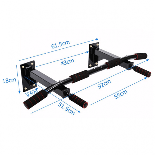 Heavy Duty Wall Mounted Pull Up Bar - Dimension