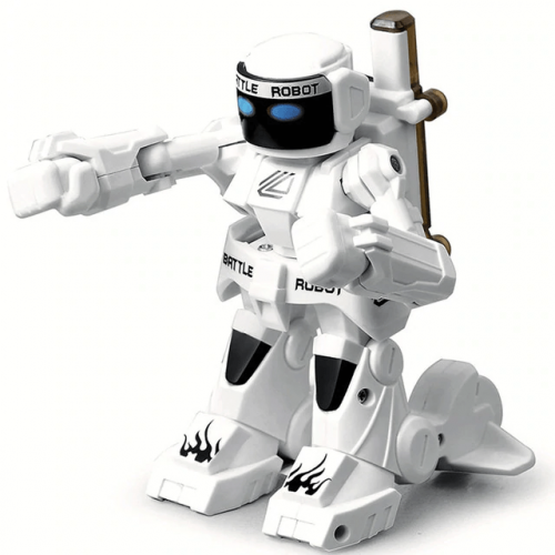 Remote Control Battle Boxing Robot - White