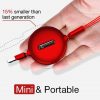 3 in 1 Retractable Charging Cable - Mini and Portable Size