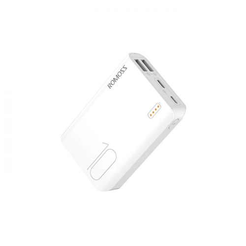 Mini Fast Charging Power Bank - White - Angle View
