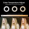 Portable Dimmable Ring Light with Stand - Colour Temperature