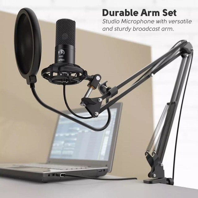 Condenser Studio USB Microphone Kit - Durable Arm Set