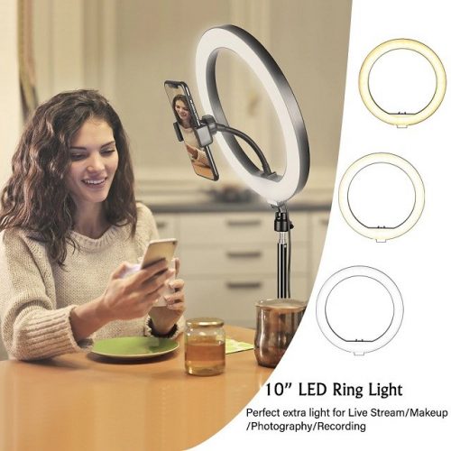 LED Ring Light with Tripod Stand - Display 1