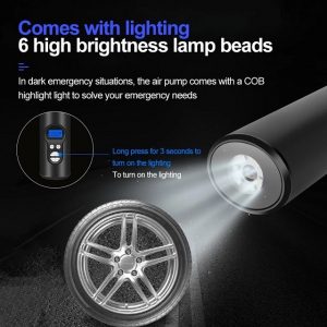 Rechargeable Mini Car Tyre Inflator - Brightness Lamp