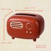 Retro Radio Tissue Box Cover - Red Dimension