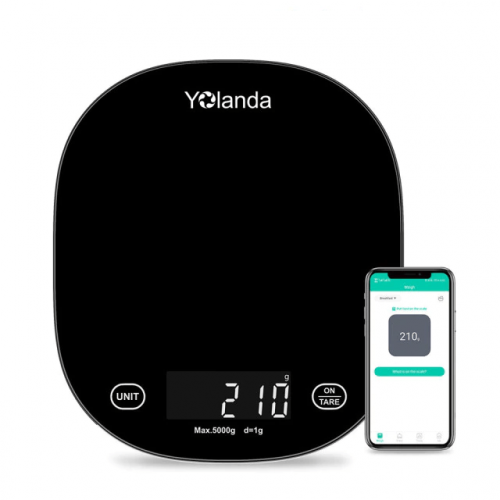 Smart Kitchen Scale with App - Black
