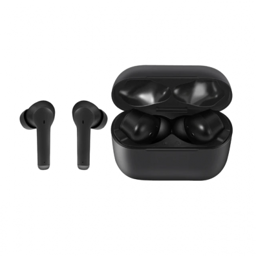 Bluetooth Rechargeable Hearing Aid In Ear Earphones - Black