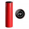 Smart Vacuum Insulated Water Bottle with LED Temperature Display - Red
